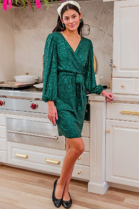 women's unique dressesJagger Dress in Green Sequin - FINAL SALE