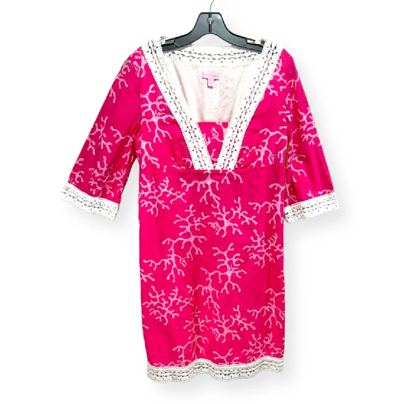 women's everyday dressesShermin Tunic Dress in Daiquiri Pin Coral Me Crazy Designer Lilly Pulitzer, Size 6