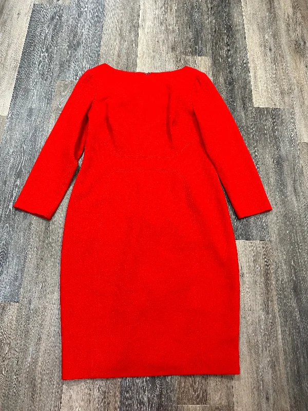 women's off-the-shoulder dressesRed Dress Luxury Designer Lela Rose, Size 14