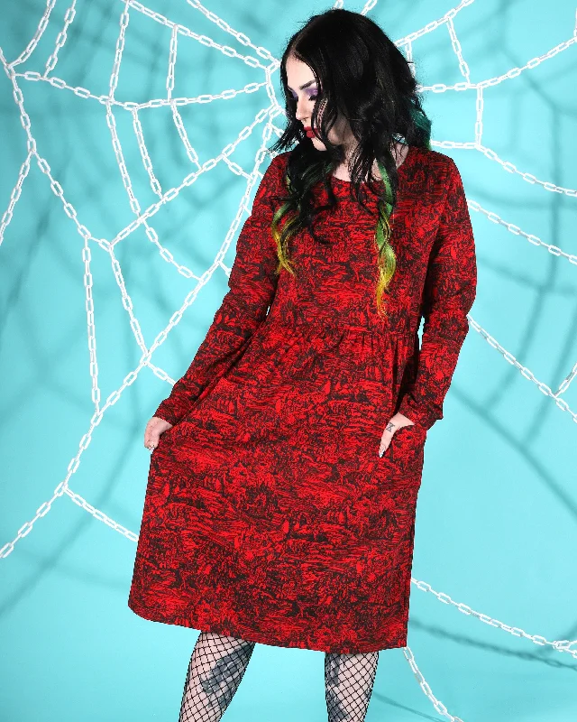 women's body-skimming dressesRed Witch Dress