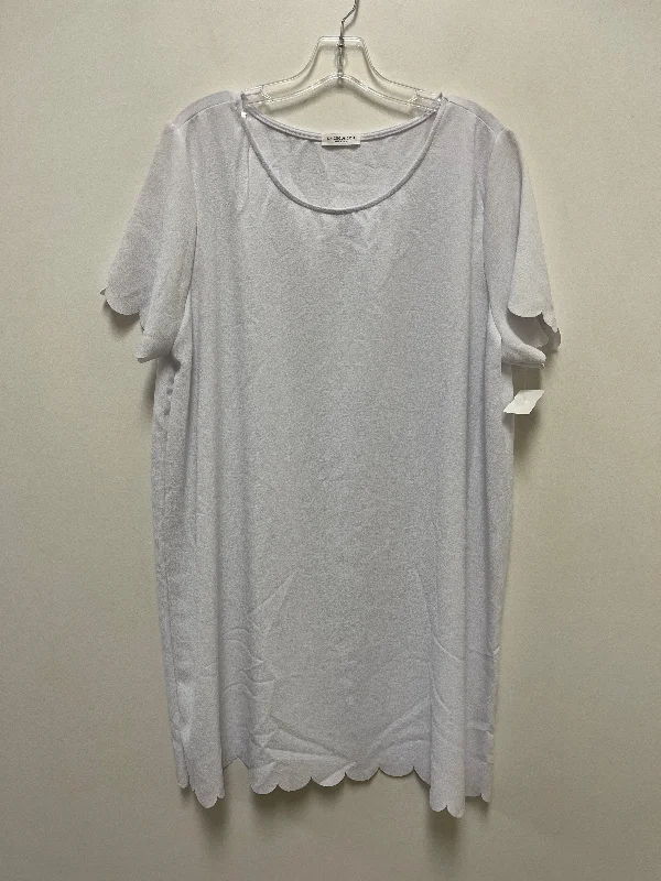 women's long-sleeved dressesWhite Dress Casual Short Chicsoul, Size 3x