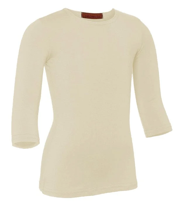 PB&J Girls Lycra 3/4 Sleeve Shell - Cream