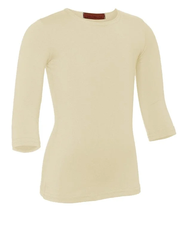 PB&J Girls Lycra 3/4 Sleeve Shell - Ivory