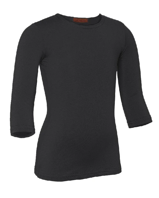 PB&J Girls Modal 3/4 Sleeve Shell - Charcoal