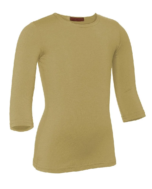 PB&J Girls Modal 3/4 Sleeve Shell - Gold