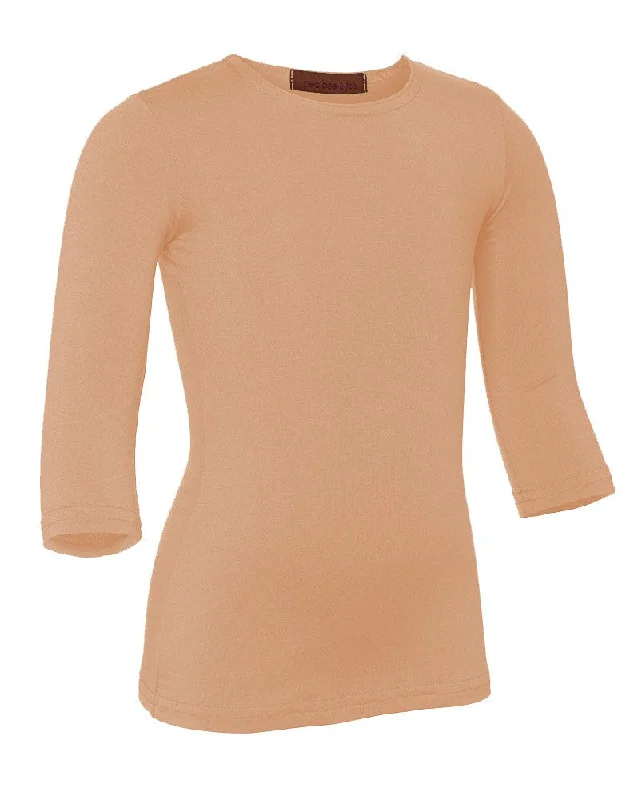 PB&J Girls Modal 3/4 Sleeve Shell - Salmon