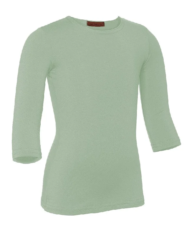 PB&J Girls Modal 3/4 Sleeve Shell - Sea Green