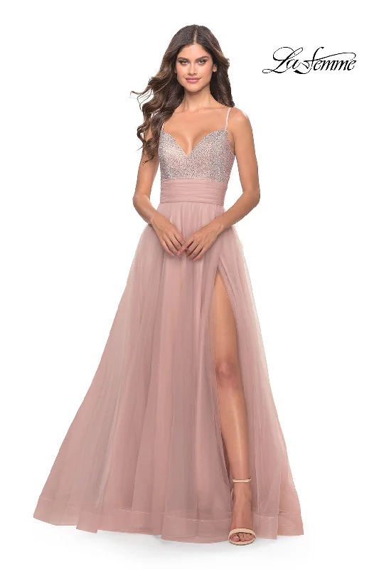 prom dresses for plus-size figuresProm Dress 31238 | Dusty Mauve