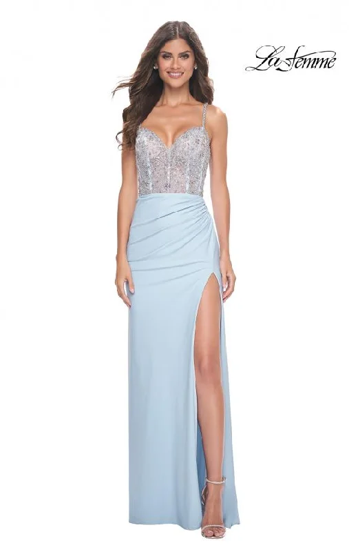 metallic prom dressesProm Dress 32089 | Cloud Blue