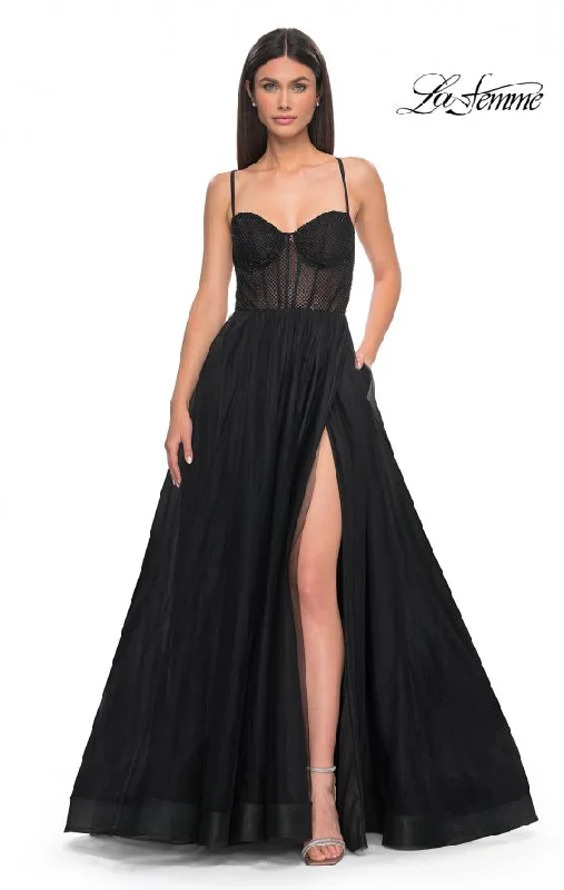 prom dresses with floral embroideryProm Dress 32135 | Black