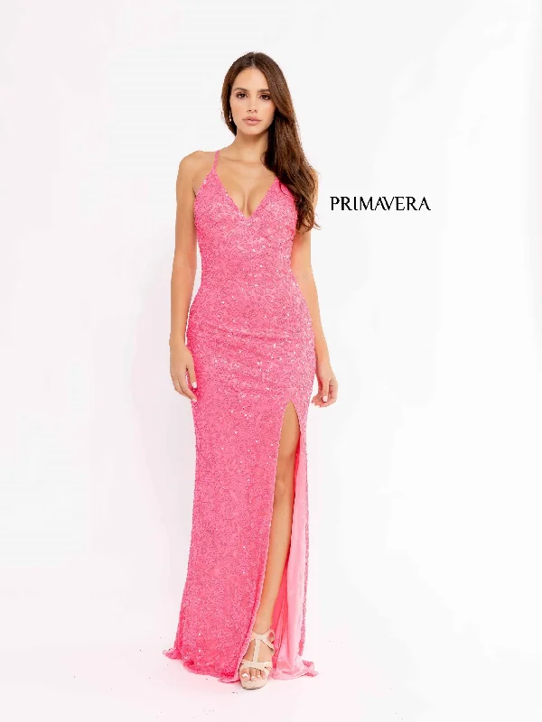 silk prom dressesProm Dress 3938 | Neon Pink